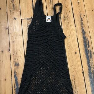 Black Mesh Tank Top